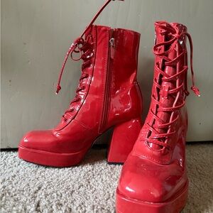 Circus by Sam Edelman Red Patent Leather Women's Boots